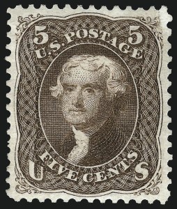Sale 1096, Lot 203, 1875 Re-Issue of 1861-66 Issue (Scott 102-111)
