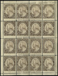 Sale 1096, Lot 325, 1879 American Bank Note Co. Issue (Scott 182-191)