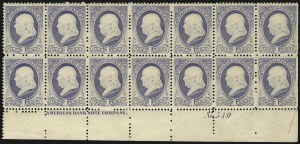 Sale 1096, Lot 360, 1881-88 American Bank Note Co. Issues (Scott 205-218)