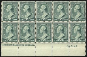 Sale 1096, Lot 374, 1881-88 American Bank Note Co. Issues (Scott 205-218)