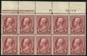 Sale 1096, Lot 376, 1881-88 American Bank Note Co. Issues (Scott 205-218)