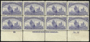 Sale 1096, Lot 407, Proofs and 1c-30c 1893 Columbian Issue (Scott 230-239)