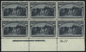 Sale 1096, Lot 420, 50c-$5.00 1893 Columbian Issue (Scott 240-245)