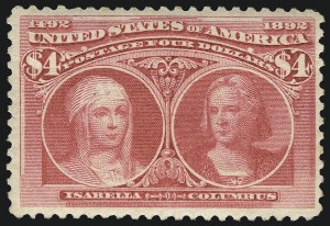 Sale 1096, Lot 431, 50c-$5.00 1893 Columbian Issue (Scott 240-245)