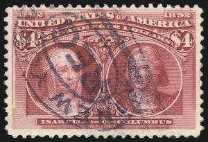 Sale 1096, Lot 434, 50c-$5.00 1893 Columbian Issue (Scott 240-245)