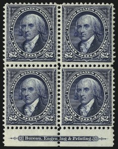 Sale 1096, Lot 486, 1895-98 Watermarked Bureau Issues (Scott 264-284)