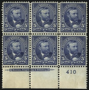 Sale 1096, Lot 493, 1895-98 Watermarked Bureau Issues (Scott 264-284)
