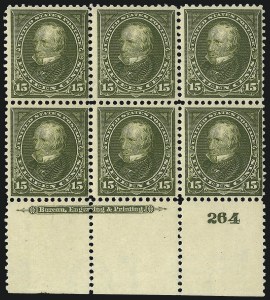 Sale 1096, Lot 498, 1895-98 Watermarked Bureau Issues (Scott 264-284)