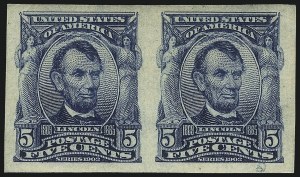 Sale 1096, Lot 554, 1906-08 Issue Imperforates and Coils (Scott 314A-322)