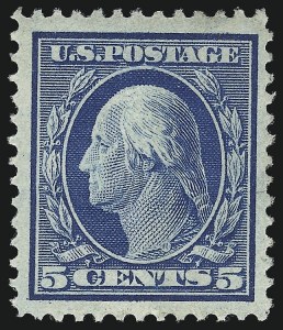 Sale 1096, Lot 570, 1908-10 Washington-Franklin Issues (Scott 331-356), 5c Blue (335) Sale 1096, Lot 570, 1908-10 Washington-Franklin Issues (Scott 331-356)