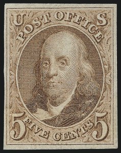 Sale 1096, Lot 6, 1847 Issue, 1875 Reproduction of 1847 Issue (Scott 1-4)