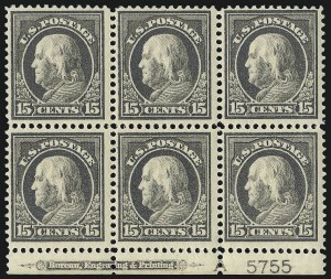Sale 1096, Lot 658, 1912-14 Washington-Franklin Issue (Scott 405-423D)