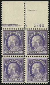 Sale 1096, Lot 672, 1912-14 Washington-Franklin Issue (Scott 405-423D)