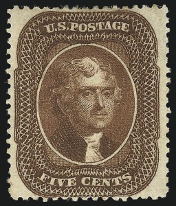 Sale 1096, Lot 68, 5c-10c 1857-60 Issue (Scott 27-35)