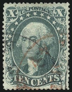 Sale 1096, Lot 75, 5c-10c 1857-60 Issue (Scott 27-35)