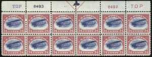Sale 1096, Lot 815, Air Post with Inverted Jenny, Position 69 (Scott C1-C3a)