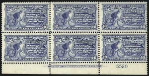 Sale 1096, Lot 835, Special Delivery (Scott E1-E10)