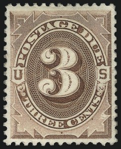 Sale 1096, Lot 842, Postage Due with 1879 American Bank Note Co. Special Printing (Scott J1-J14)