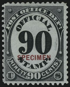 Sale 1096, Lot 906, Officials (Scott O1-O123)