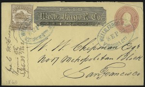 Sale 1100, Lot 196, Transcontinental and Virginia City Pony Express