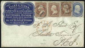 Sale 1100, Lot 210, Postal History: Stamped Covers