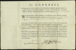 Sale 1106, Lot 3001, John Hancock Singed Document