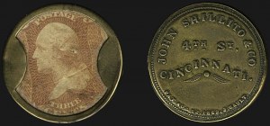 Sale 1107, Lot 142, Civil War Encased Postage