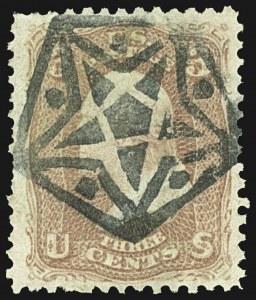 Sale 1107, Lot 152, Fancy Cancellations: Off Cover