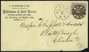 Sale 1107, Lot 164, Fancy Cancellations: On Cover