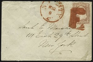 Sale 1107, Lot 167, Fancy Cancellations: On Cover