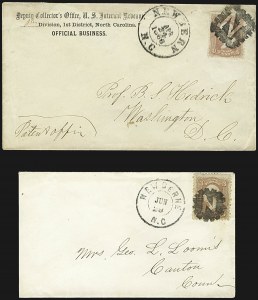 Sale 1107, Lot 168, Fancy Cancellations: On Cover