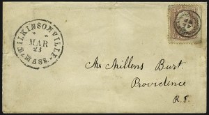 Sale 1107, Lot 169, Fancy Cancellations: On Cover