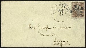 Sale 1107, Lot 176, Fancy Cancellations: On Cover