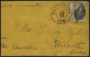 Sale 1107, Lot 177, Fancy Cancellations: On Cover