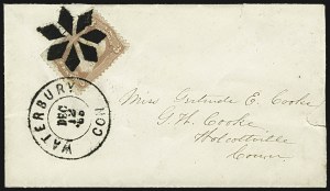 Sale 1107, Lot 178, Fancy Cancellations: On Cover