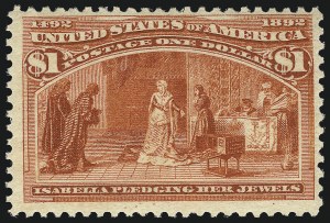 Sale 1107, Lot 325, 50c-$5.00 1893 Columbian Issue (Scott 240-245)