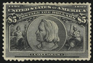 Sale 1107, Lot 327, 50c-$5.00 1893 Columbian Issue (Scott 240-245)