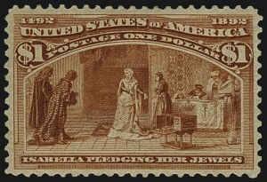 Sale 1107, Lot 329, 50c-$5.00 1893 Columbian Issue (Scott 240-245)