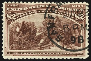 Sale 1107, Lot 335, 50c-$5.00 1893 Columbian Issue (Scott 240-245)
