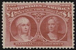 Sale 1107, Lot 341, 50c-$5.00 1893 Columbian Issue (Scott 240-245)