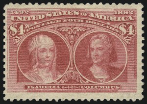 Sale 1107, Lot 342, 50c-$5.00 1893 Columbian Issue (Scott 240-245)