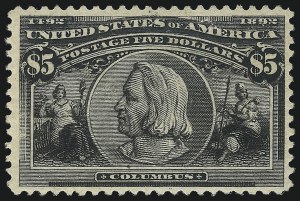 Sale 1107, Lot 344, 50c-$5.00 1893 Columbian Issue (Scott 240-245)