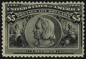 Sale 1107, Lot 345, 50c-$5.00 1893 Columbian Issue (Scott 240-245)