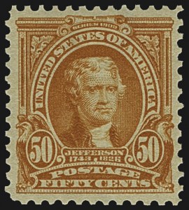 Sale 1107, Lot 410, 1902-08 Issues (Scott 300-320), 50c Orange (310) Sale 1107, Lot 410, 1902-08 Issues (Scott 300-320)