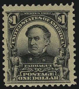 Sale 1107, Lot 411, 1902-08 Issues (Scott 300-320), $1.00 Black (311) Sale 1107, Lot 411, 1902-08 Issues (Scott 300-320)