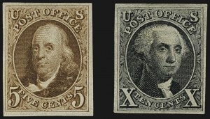 Sale 1107, Lot 46, 1875 Reproduction of 1847 Issue (Scott 3-4)