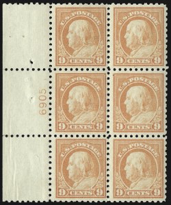 Sale 1107, Lot 483, 1912-15 Washington-Franklin Issue (Scott 405-491)