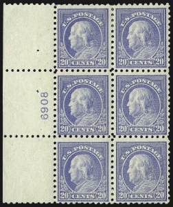 Sale 1107, Lot 484, 1912-15 Washington-Franklin Issue (Scott 405-491)