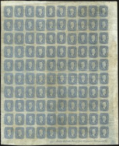 Sale 1107, Lot 725, Confederate States, Full Panes