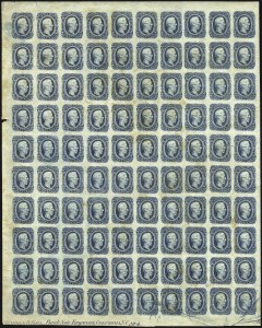 Sale 1107, Lot 732, Confederate States, Full Panes